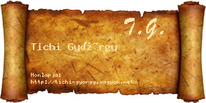 Tichi György névjegykártya