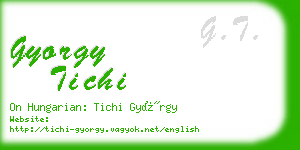 gyorgy tichi business card